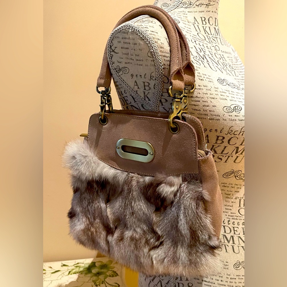 As New Vintage Retro Style Fur Handbag - Picture 2 of 4